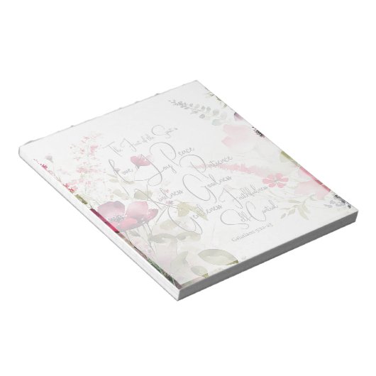 Früchte des Geistes, rosa Blüte Notizblock (angewinkelt)