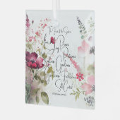 Früchte des Geistes, rosa Blüte Ornament Aus Glas (Vorderseite links)