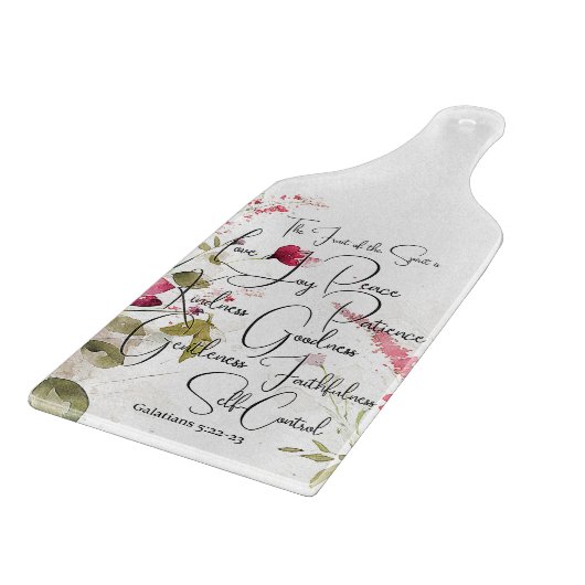 Früchte des Geistes, rosa Blüte Schneidebrett (Ecke)