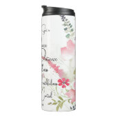 Früchte des Geistes, rosa Blüte Thermosbecher (Nach rechts gedreht)