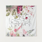 Früchte des Geistes, rosa Blüte Wandteppich (Vorderseite (Horizontal))