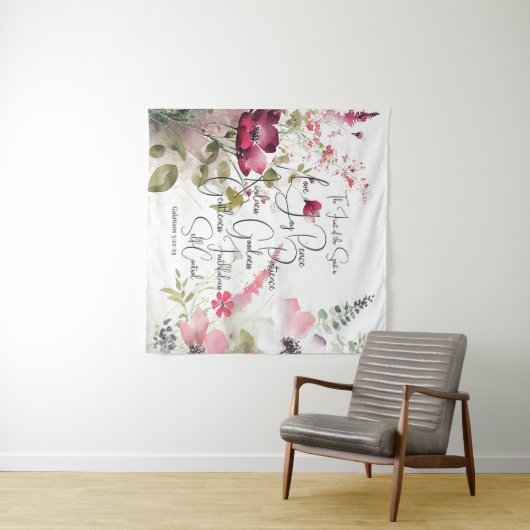 Früchte des Geistes, rosa Blüte Wandteppich (Beispiel (Horizontal))