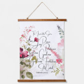 Früchte des Geistes, rosa Blüte Wandteppich Mit Holzrahmen (Vorderseite)