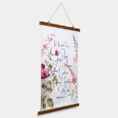 Früchte des Geistes, rosa Blüte Wandteppich Mit Holzrahmen (Gewinkelt)