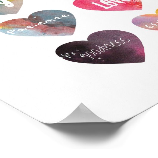 Früchte des Geistes Schrift Poster Wand Kunst (Ecke)