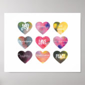 Früchte des Geistes Schrift Poster Wand Kunst (Vorne)