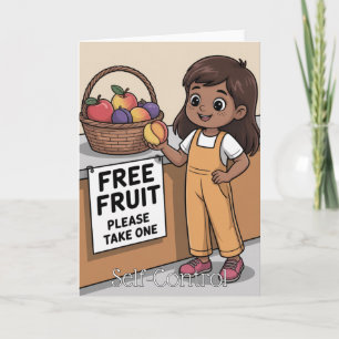 Früchte des Geistes: Selbstbeherrschung Kinder Karte