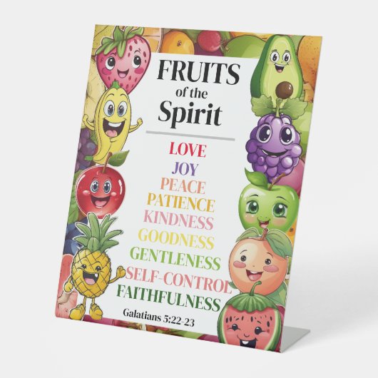 Früchte des Geistes Sockelschild (Vorderseite)