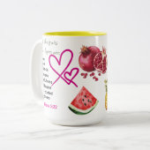 Früchte des Geistes Zweifarbige Tasse (Vorderseite Links)