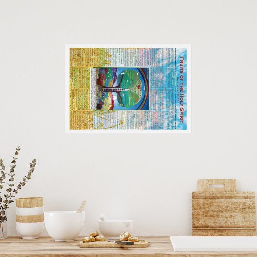 Früchte des Heiligen Geistplakats 20"x28" Poster (Küche)