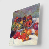 Früchte des Midi Quadratische Wanduhr (Winkel)