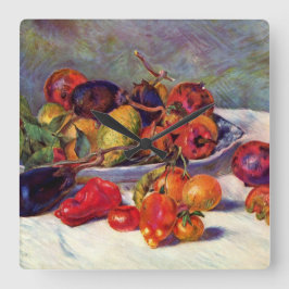 Früchte des Midi Quadratische Wanduhr