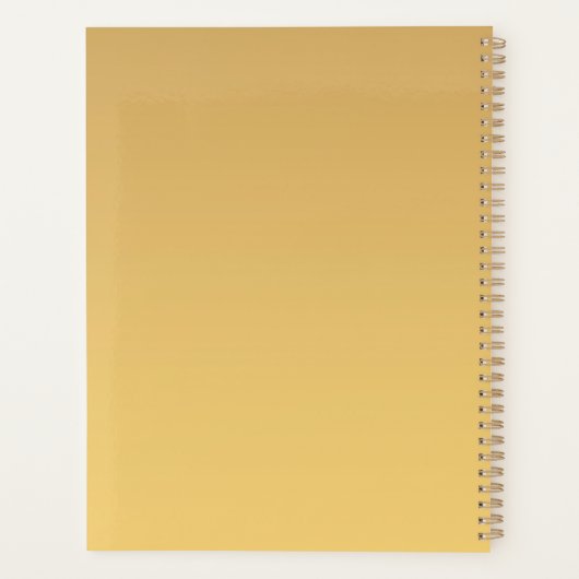 Früchte des Rattenjahres 2020 Eleganter Monogramm- Planer (Rückseite)