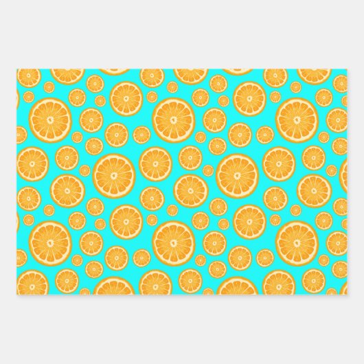 Früchte des Sommers Orange Slice Geschenkpapier Set (Vorderseite 3)