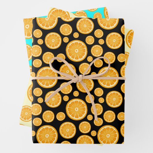 Früchte des Sommers Orange Slice Geschenkpapier Set (Beispiel)