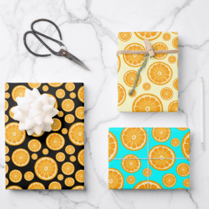 Früchte des Sommers Orange Slice Geschenkpapier Set