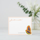 Früchte des Sommers und des Tropen Papaya Dankeskarte (Stehend Vorderseite)
