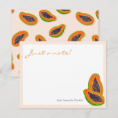 Früchte des Sommers und des Tropen Papaya Dankeskarte (Vorne/Hinten)