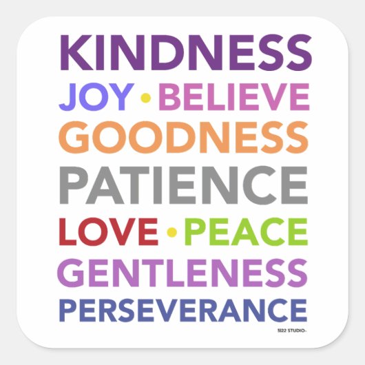 Früchte des Spirituosenhebers Quadratischer Aufkleber (Vorderseite)