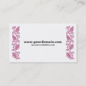 Früchte des Weinbaus - "Roter Wein" Visitenkarte (Rückseite)