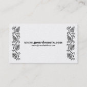 Früchte des Weinbaus Visitenkarte (Rückseite)