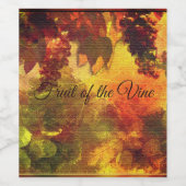 Früchte des Weinbaus Weinetikett (Einzelnes Label)