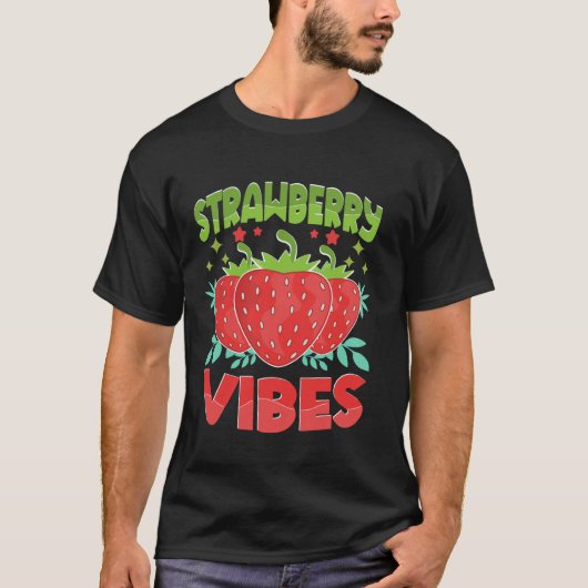 Früchte Erdbeere Erdbeeren Vegan T-Shirt (Vorderseite)