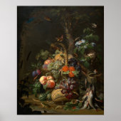 Früchte, Fisch, Nest - Abraham Mignon Kunstposter Poster (Vorne)