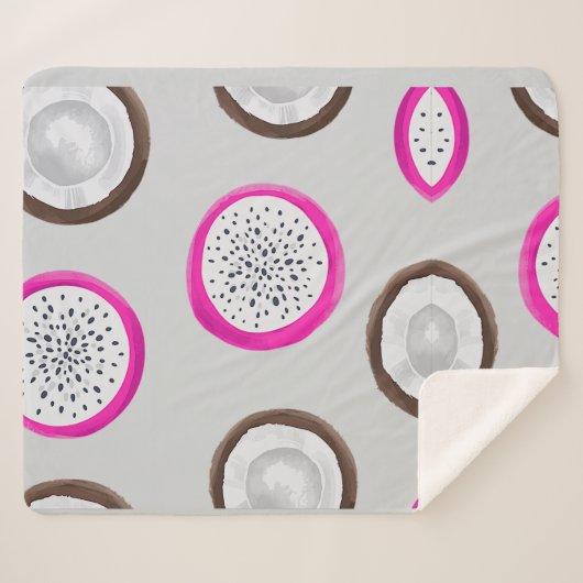 Früchte Fleece Blanket! Sherpadecke (Vorderseite (Horizontal))