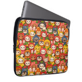 Früchte-Freunde-Parade | Süße Tier Chibi Laptopschutzhülle (Vorne Rechts)