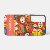 Früchte-Freunde-Parade | Süße Tierindividualisieru Samsung Galaxy Hülle (Rückseite (Horizontal))