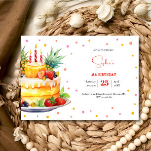 Früchte Geburtstagskuchen Geburtstag Einladung