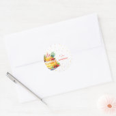 Früchte Geburtstagskuchen Geburtstag Runder Aufkleber (Umschlag)