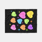 Früchte Geist Valentinstag Christliche Herzen Desi Fleecedecke (Vorderseite (Horizontal))