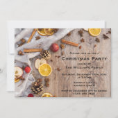 Früchte & Gewürzdekorative Weihnachtsfeiertage Par Einladung (Vorderseite)