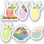 Früchte Health Eis Cocktails Kirschlemon Aufkleber (Vorderseite)
