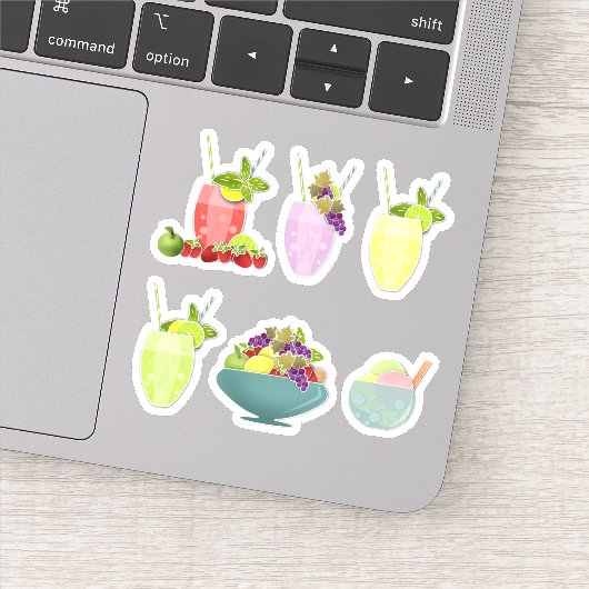 Früchte Health Eis Cocktails Kirschlemon Aufkleber (Detail)