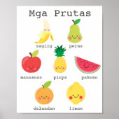 Früchte im philippinischen Kinderplakat Poster (Vorne)