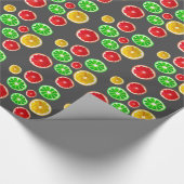 Früchte im Sommer bunt fruchtig Muster Geschenkpapier (Ecke)