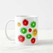 Früchte im Sommer bunt fruchtig Muster Kaffeetasse (Links)