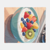 Früchte-Joghurt-Schale Fleecedecke (Vorderseite (Horizontal))