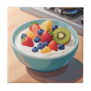 Früchte-Joghurt-Schale Fliese