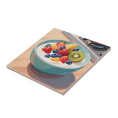 Früchte-Joghurt-Schale Fliese (Seite)