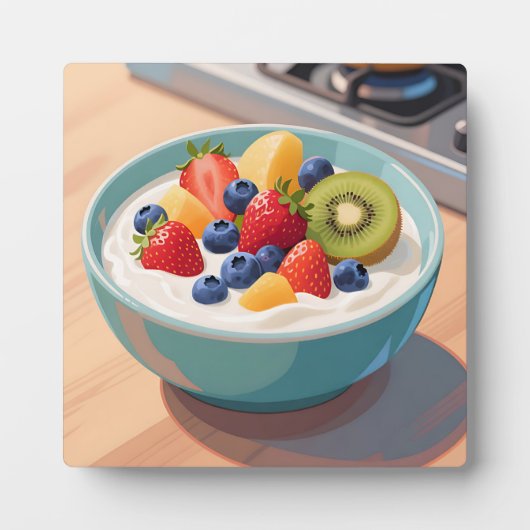 Früchte-Joghurt-Schale Fotoplatte (Vorderseite)