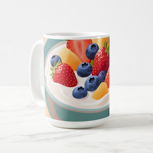 Früchte-Joghurt-Schale Kaffeetasse (Vorderseite Links)