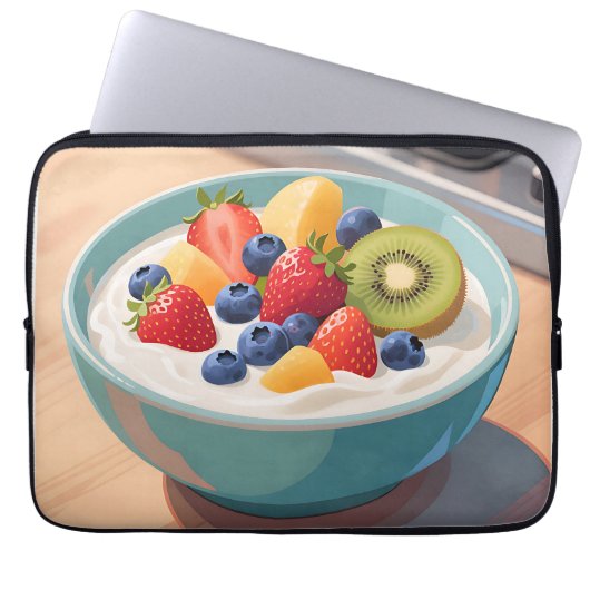 Früchte-Joghurt-Schale Laptopschutzhülle (Vorderseite)