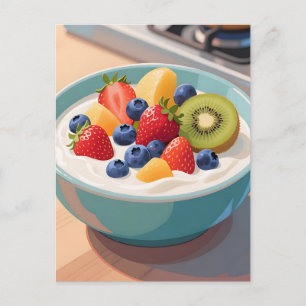 Früchte-Joghurt-Schale Postkarte
