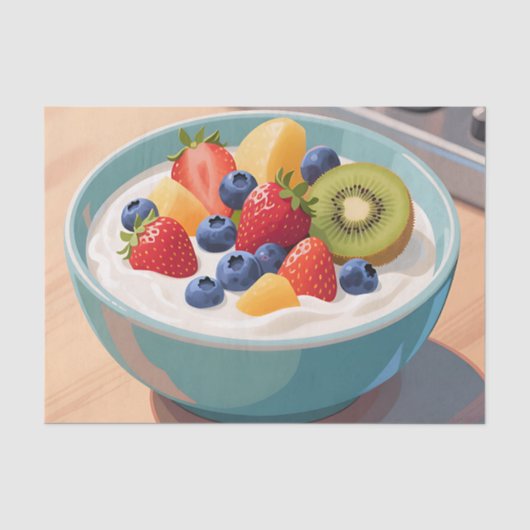 Früchte-Joghurt-Schale Seidenpapier (Vorderseite)