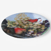 FRÜCHTE, KUCHEN UND FARBEN DER SAISON PAPPTELLER (Schrägansicht)