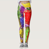 Früchte-Kunst-Arrangement Leggings (Vorderseite)